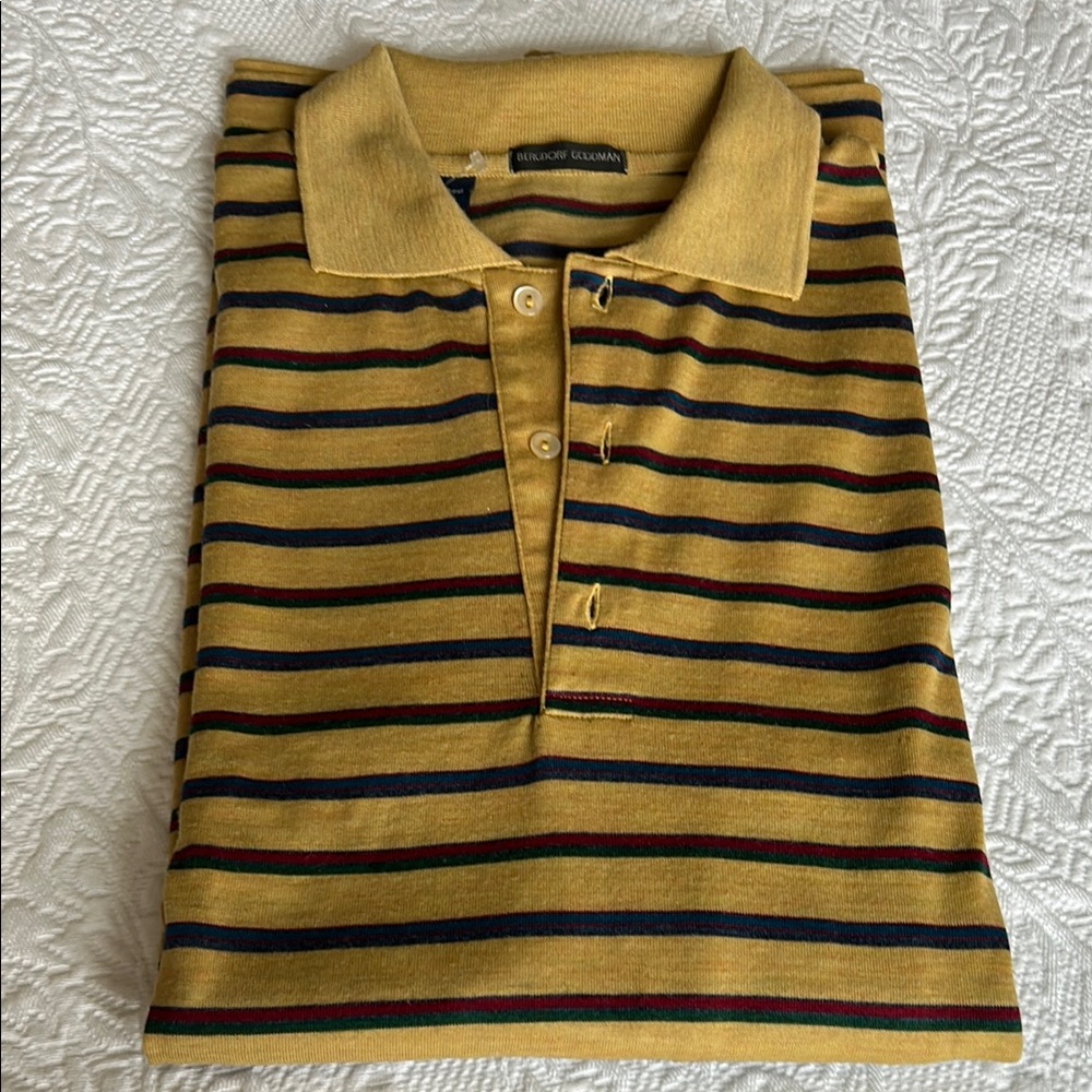 Bergdorf Goodman Striped Men's Polo. Made in Italy